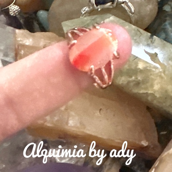 CRAZY LACE AGATE SILVER MIDI RING BOHO - Picture 2 of 3